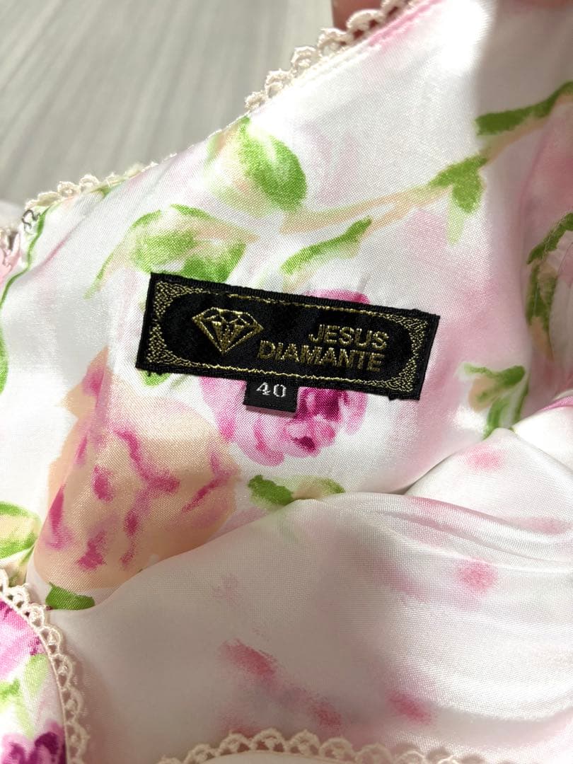 ジーザスディアマンテ JESUS DIAMANTE ぼかし薔薇柄 ワンピース