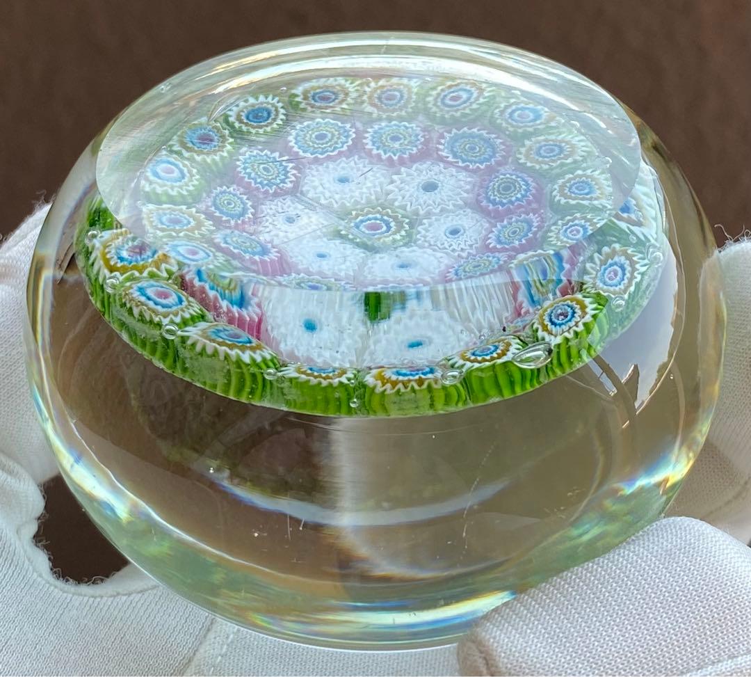 ⚛️ベネチアングラス ムラノ⚛️ 直径7㎝❣️ガラスペーパーウェイト