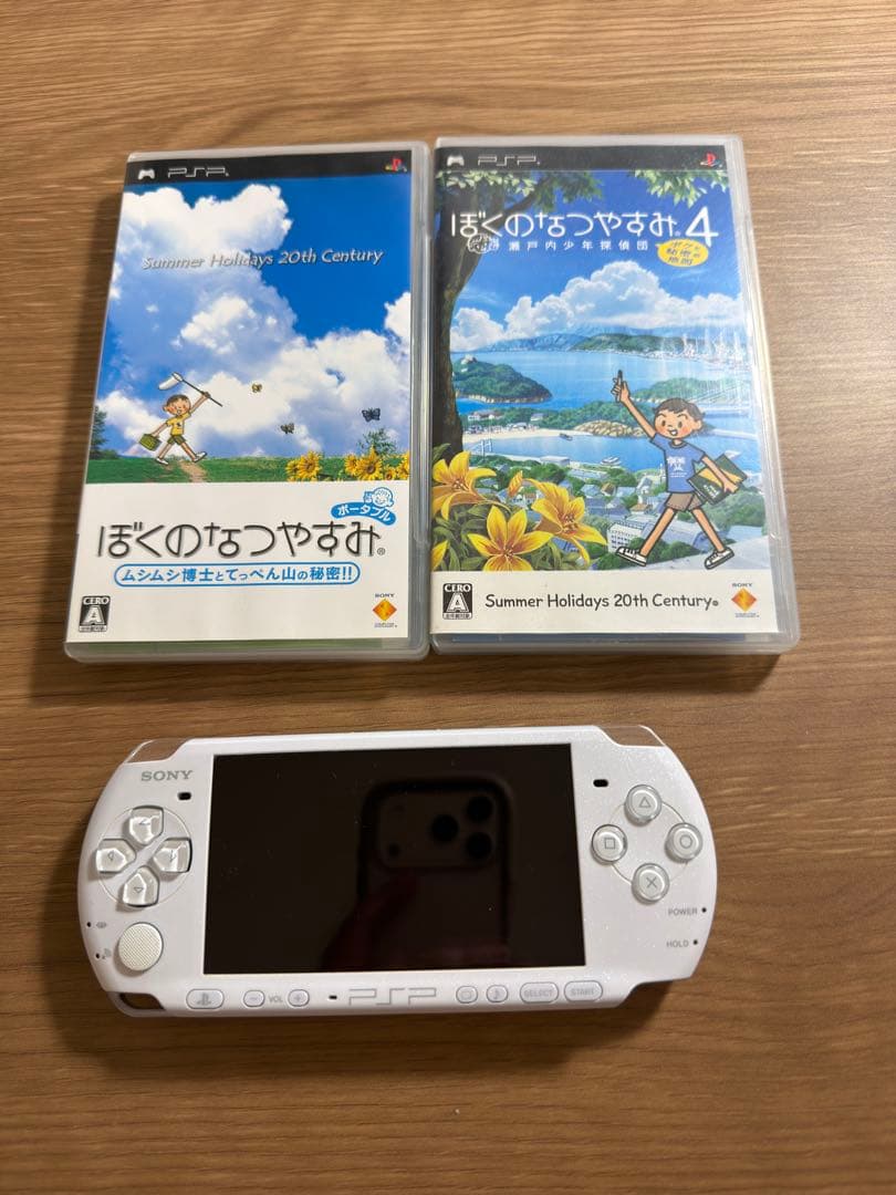 PSP-3000 クリスタルホワイト+ぼくのなつやすみセット - メルカリ