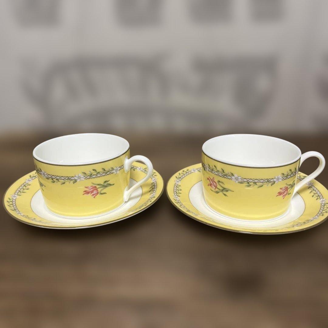 ティファニー ピンクチューリップ カップ & ソーサー ペアセット