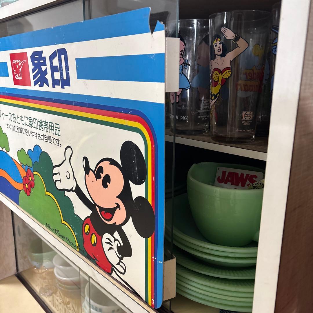 昭和レトロ 販促用看板 象印 ミッキーマウス 非売品 1961年〜1974年