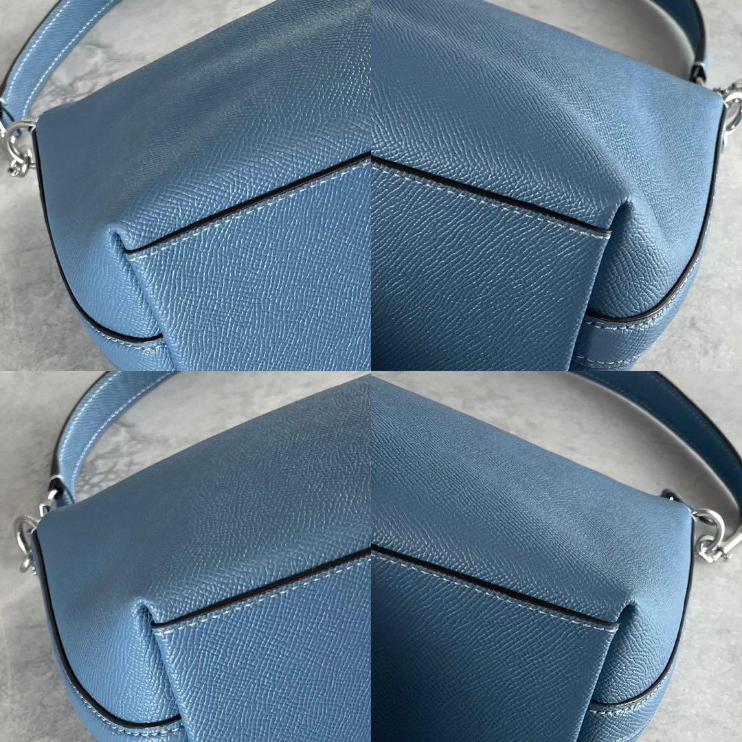 新品未使用/クララ】COACH コーチ ハンドバッグ CE584 ブルー - メルカリ