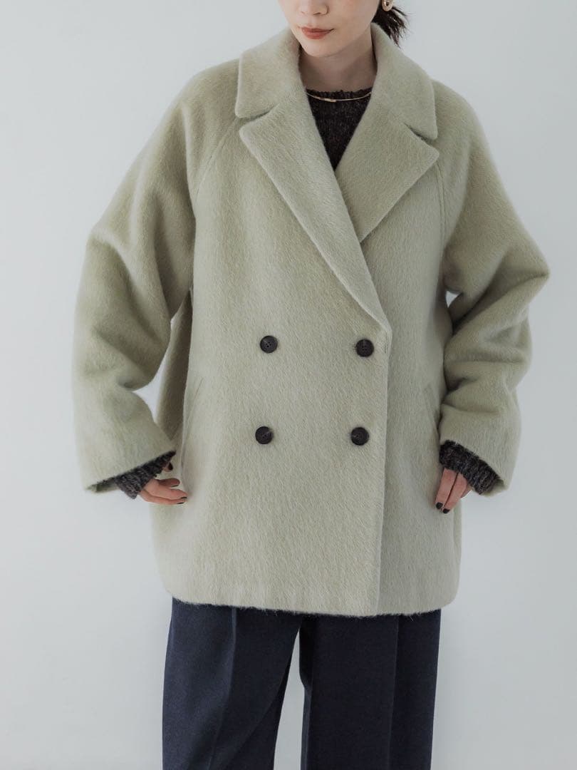 さ*す様 crewre / マイルドシャギーウールPコート(サイズ2) soerte（ソエルテ）の「Wool Blend Shaggy Over Coat / ウールブレンド