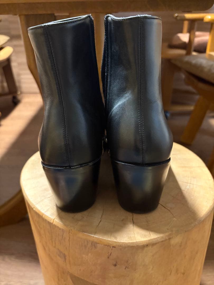 lui's ルイス ヒールブーツ サイドジップ レザー ブラック 黒 - メルカリ