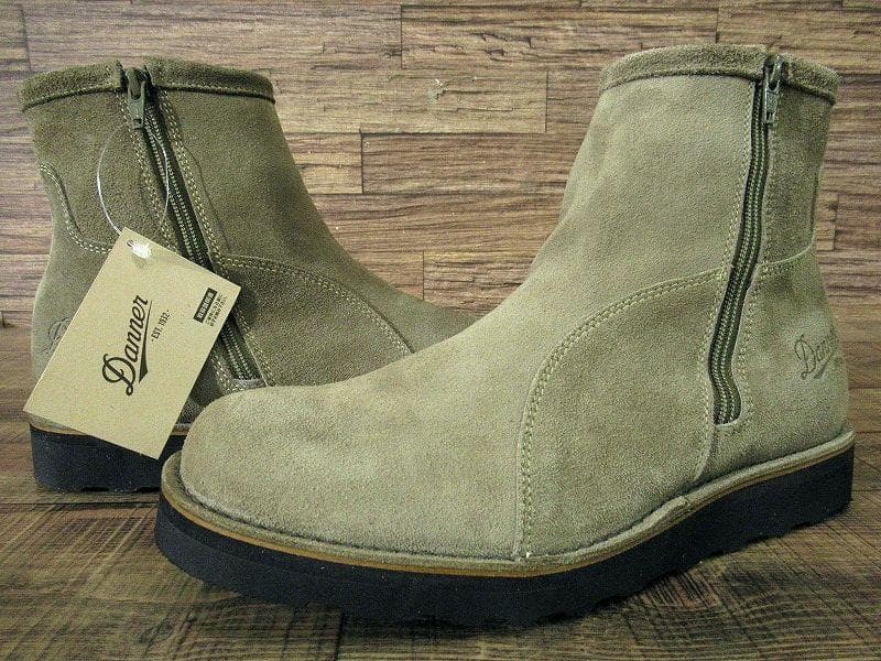 廃盤 新品 ダナー スエード サイドジップ ワーク ブーツ ベージュ 27.0①