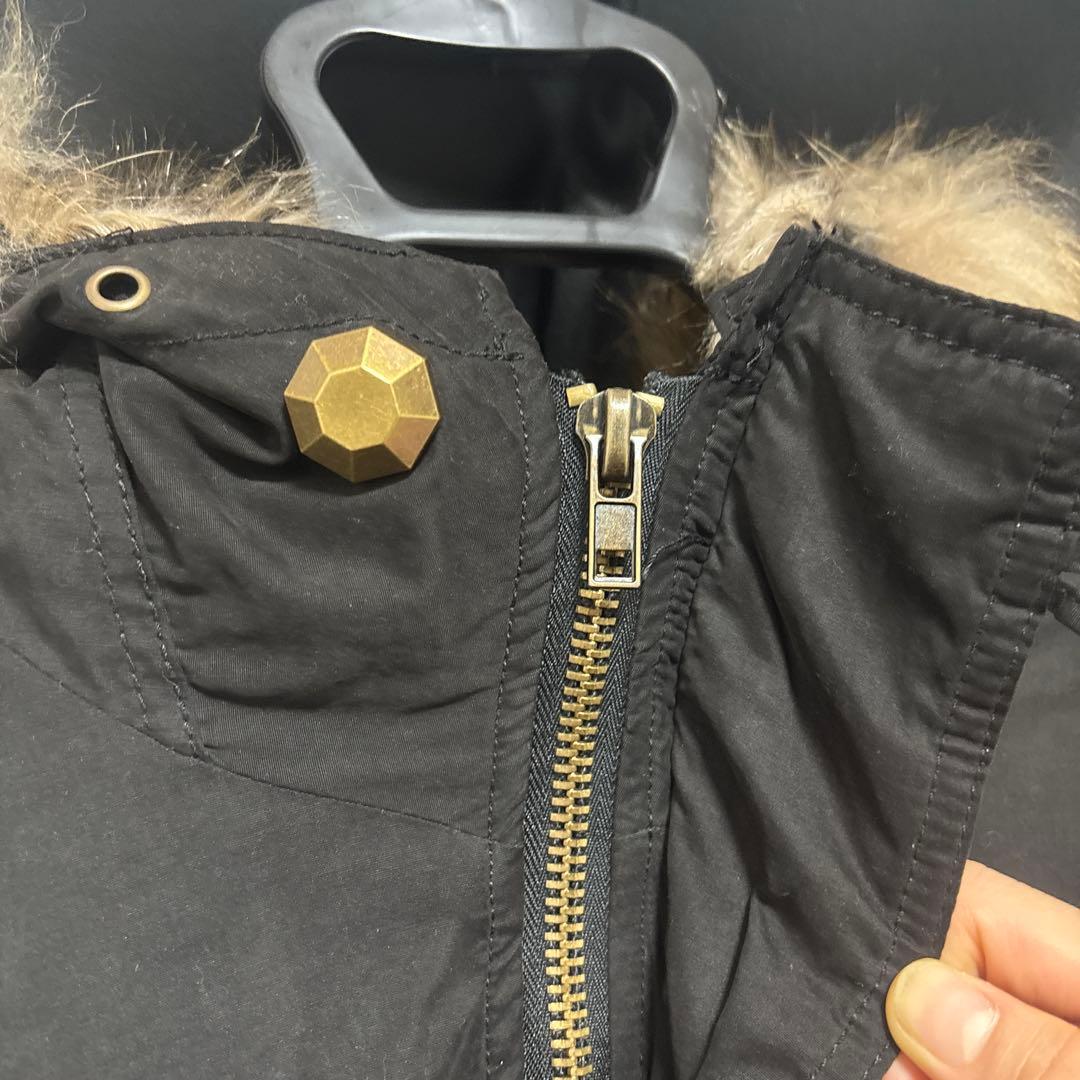 00s y2k グランジ 平成ギャル モッズコート ヒョウ柄 ファー付き3way