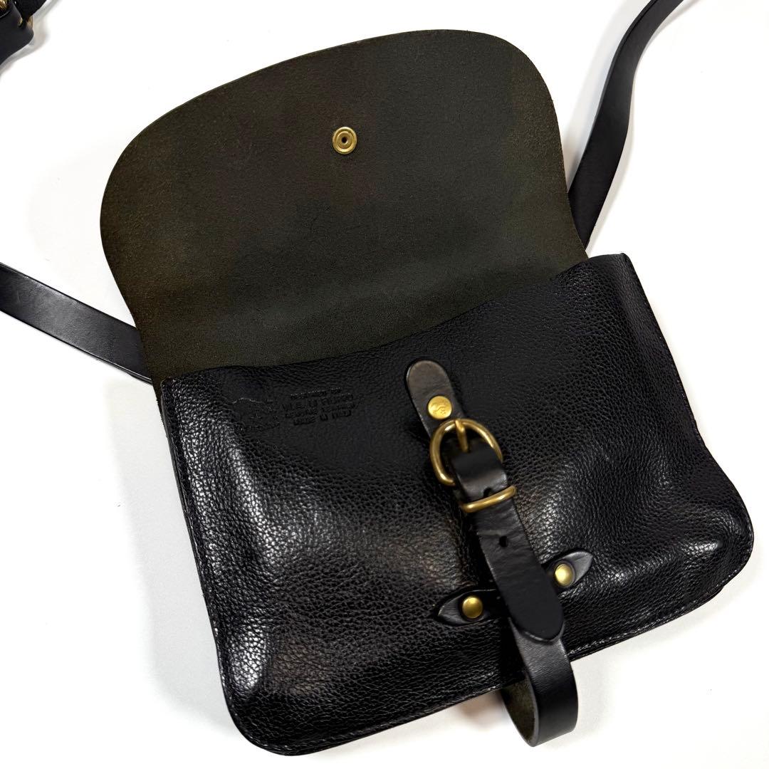 美品】イルビゾンテ ショルダーバッグ レザー シボ革 ゴールド金具