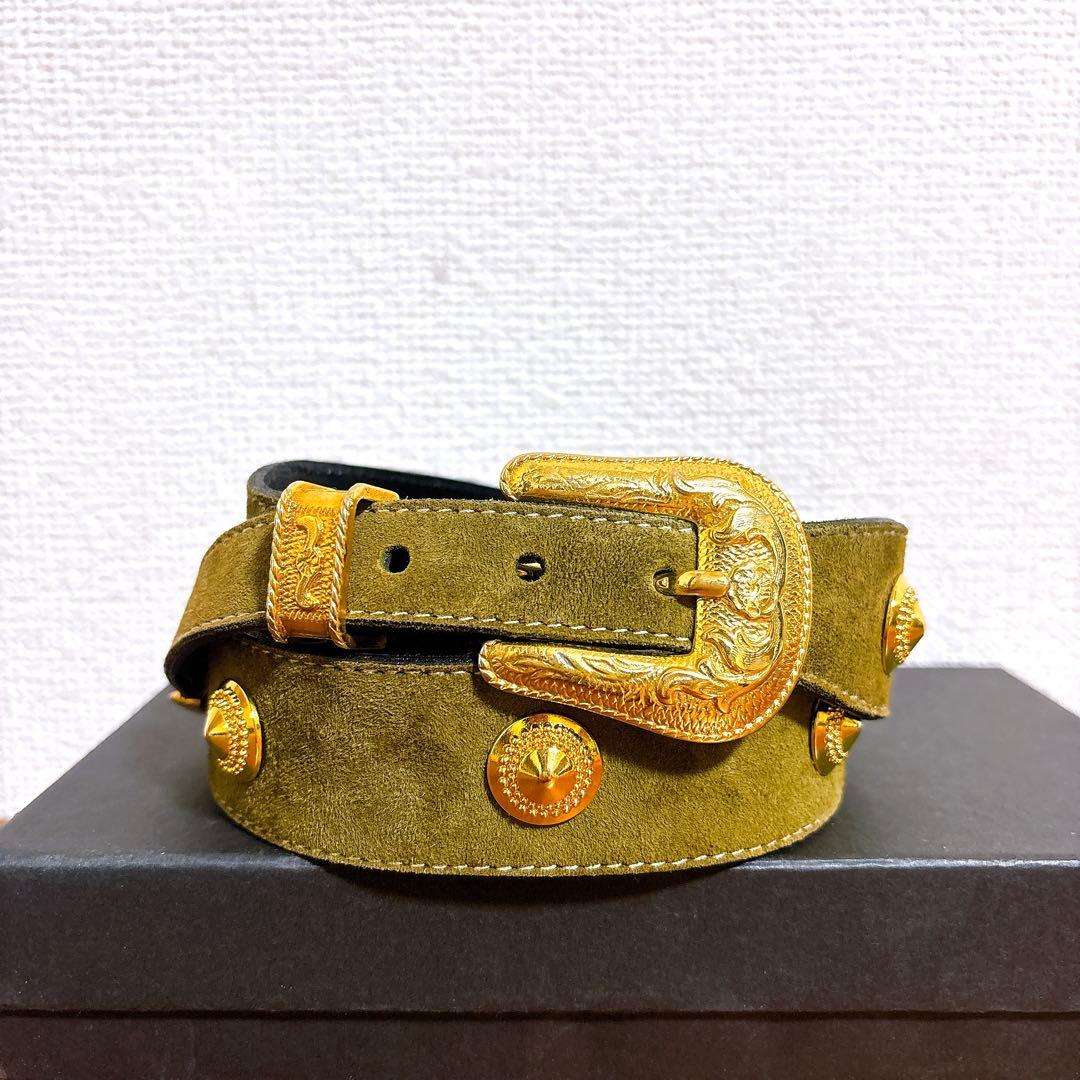 小物 00s y2k archive ESCADA GOLD buckle belt Vintage Escada Golden Caterpillar Belt – Recess