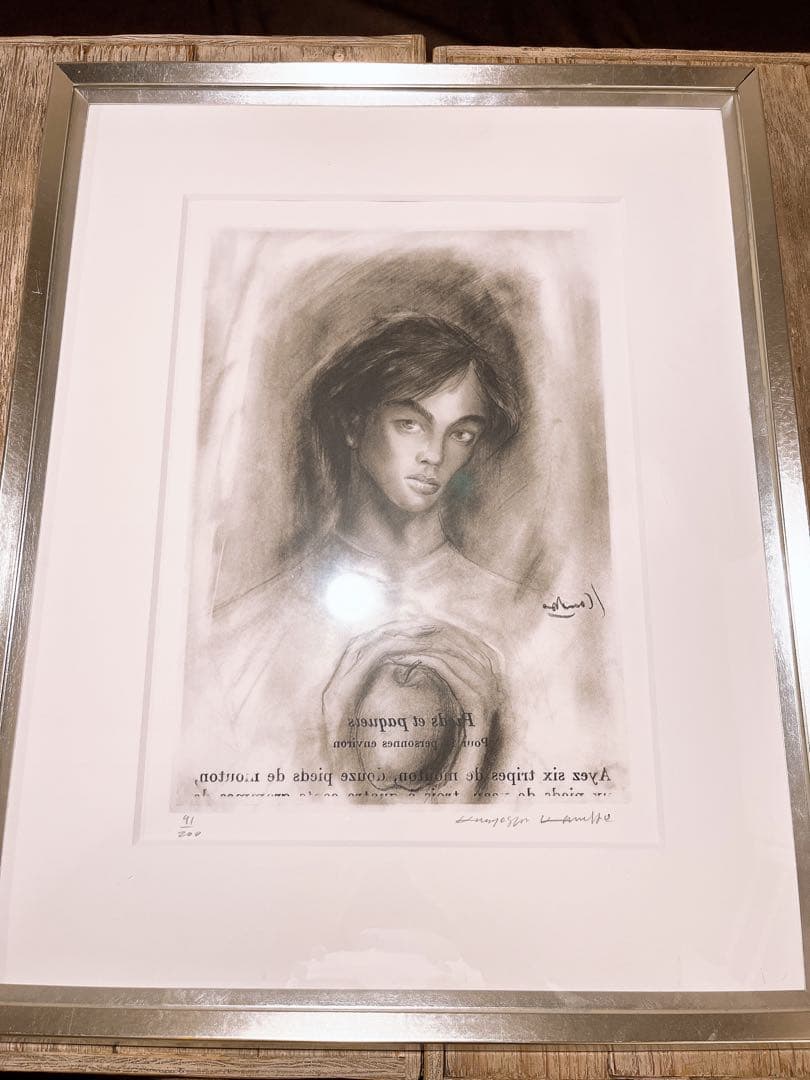 金子國義『尾崎豊』リトグラフ エディションナンバー 200/91