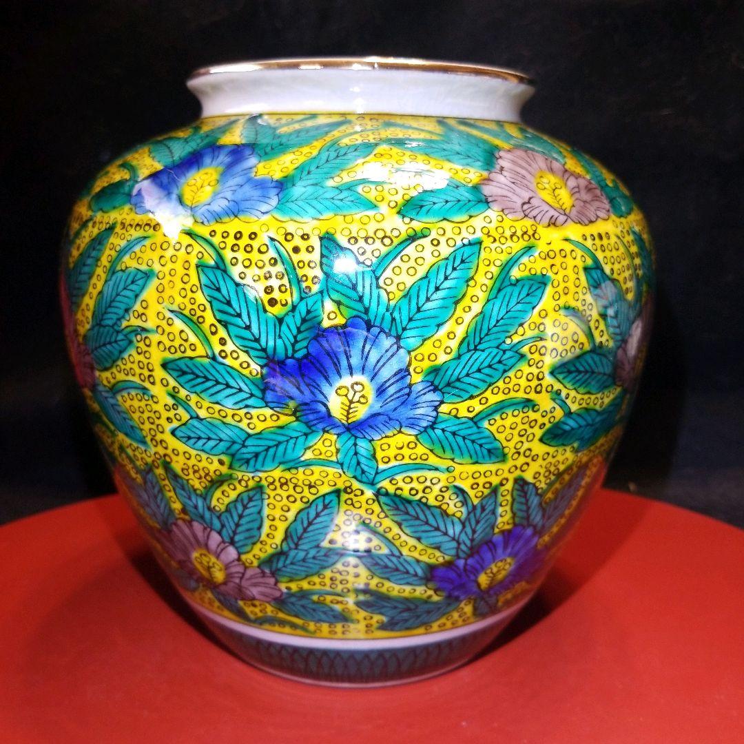 九谷焼 吉田屋 角福 花瓶 壷 - メルカリ