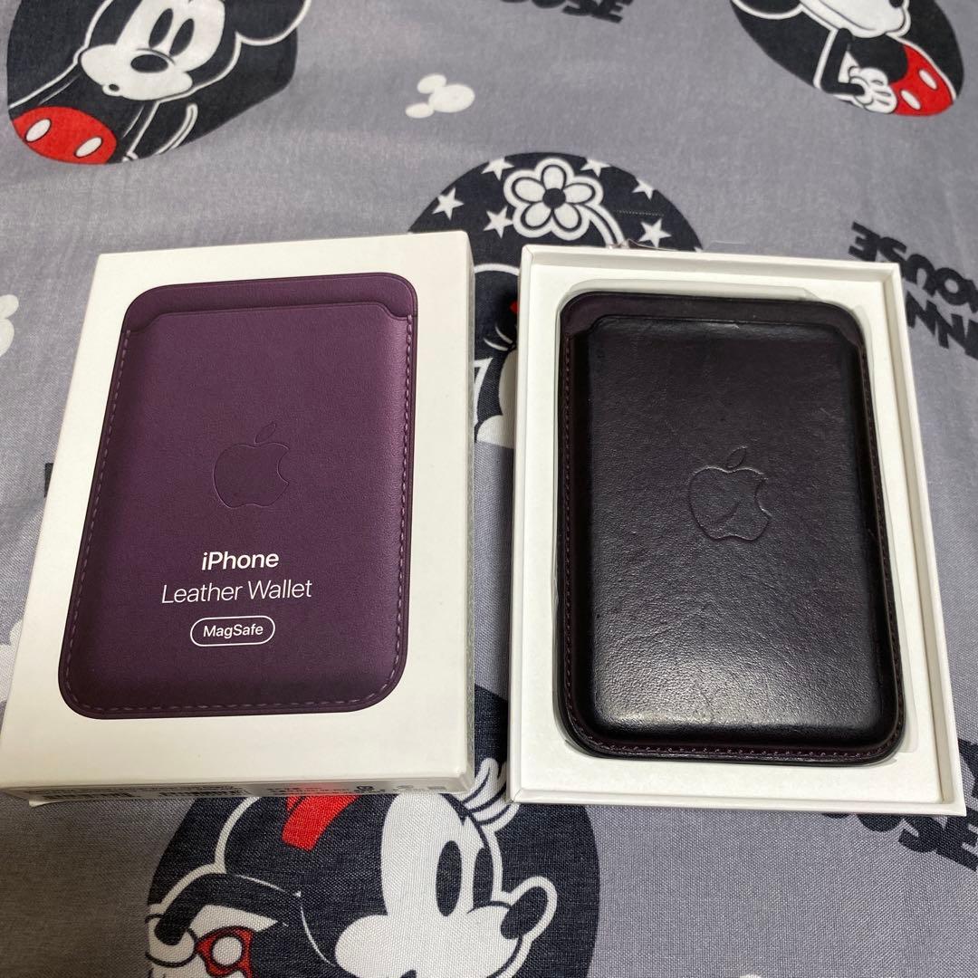 Apple 純正 MagSafe対応iPhoneレザーウォレット ダークチェリー - メルカリ
