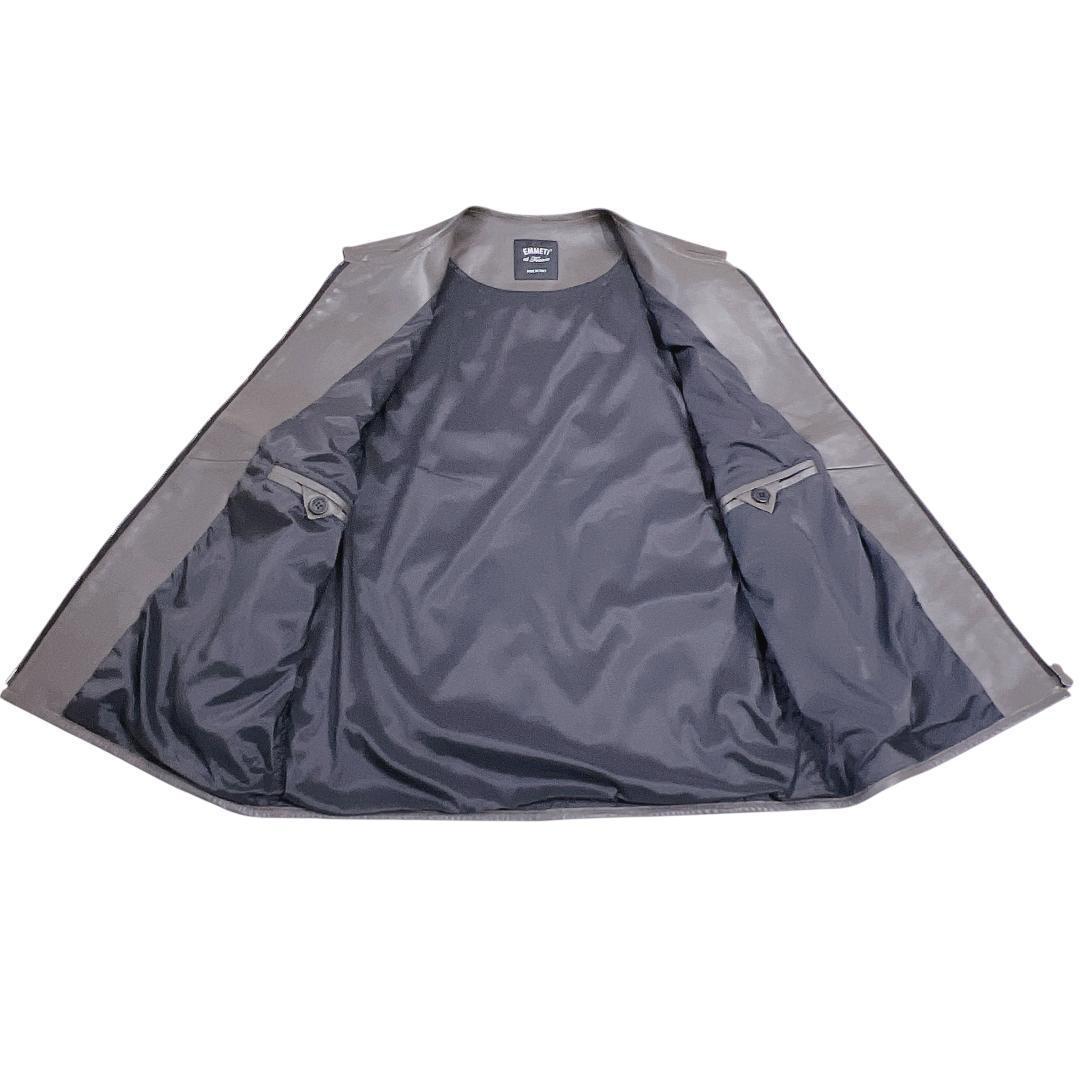 EMMETI ラムナッパレザー ベスト M 羊革 焦げ茶系 エンメティ 新品