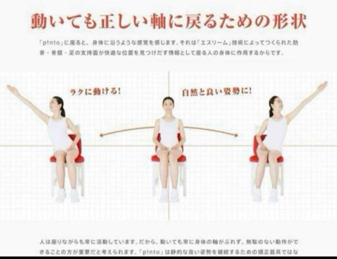 Pinto 快適な座姿勢に自然に導くバランスサポートクッション - メルカリ