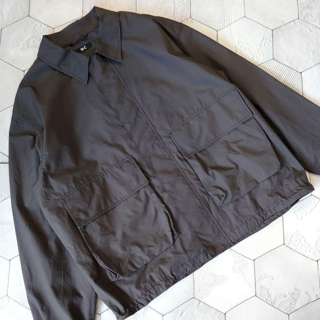 極美品 UNIQLO:C コットンショートブルゾン ダークブラウン - メルカリ