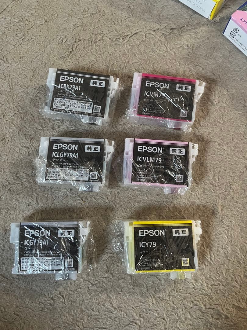 EPSON インク カートリッジ 79番 新品18こ使いかけ6こ - メルカリ