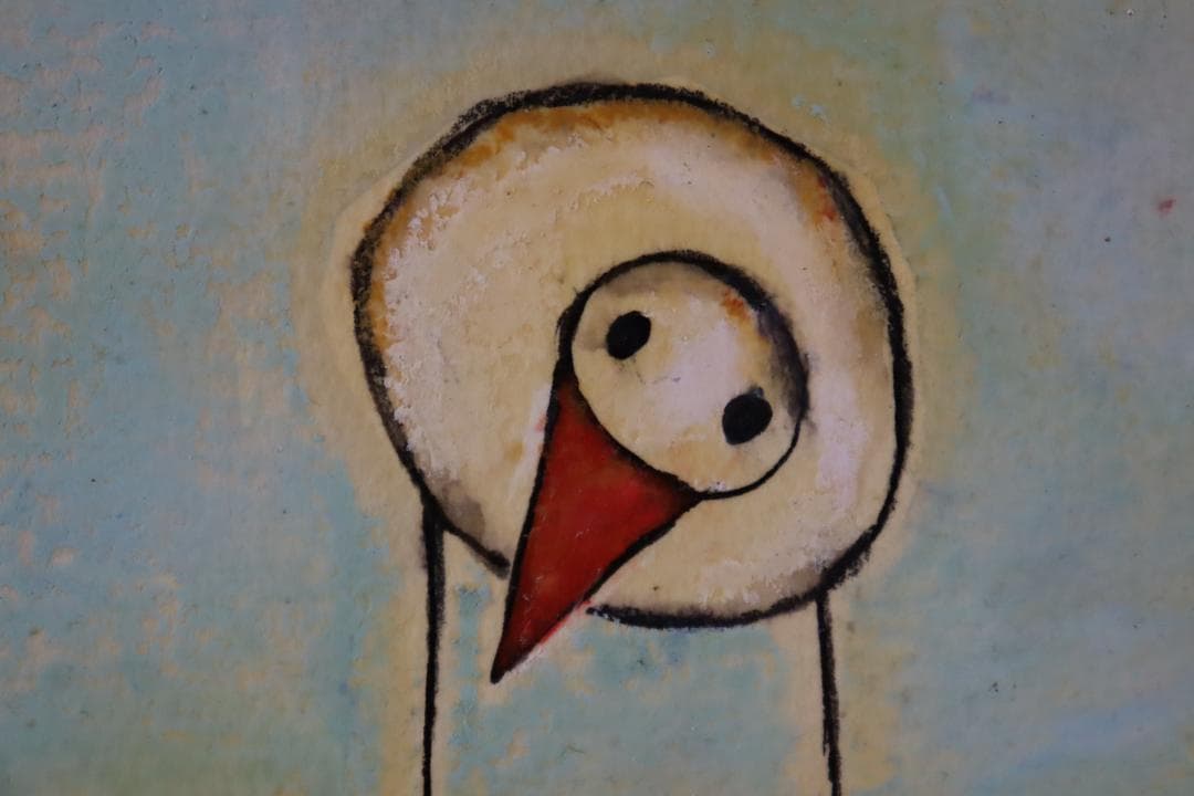 真作保証 ハンス・イヌメ 希少肉筆 板に水彩 額装 作品集・ポスト