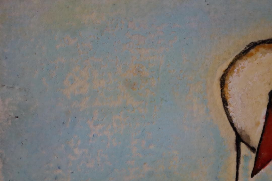 真作保証 ハンス・イヌメ 希少肉筆 板に水彩 額装 作品集・ポスト