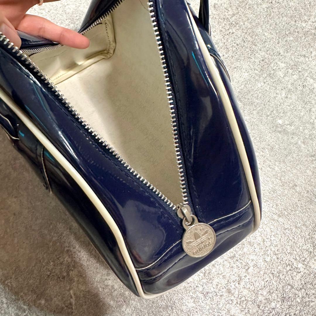 70s adidas エナメル ミニバッグ/ビンテージ/ハンドバッグ】 - メルカリ