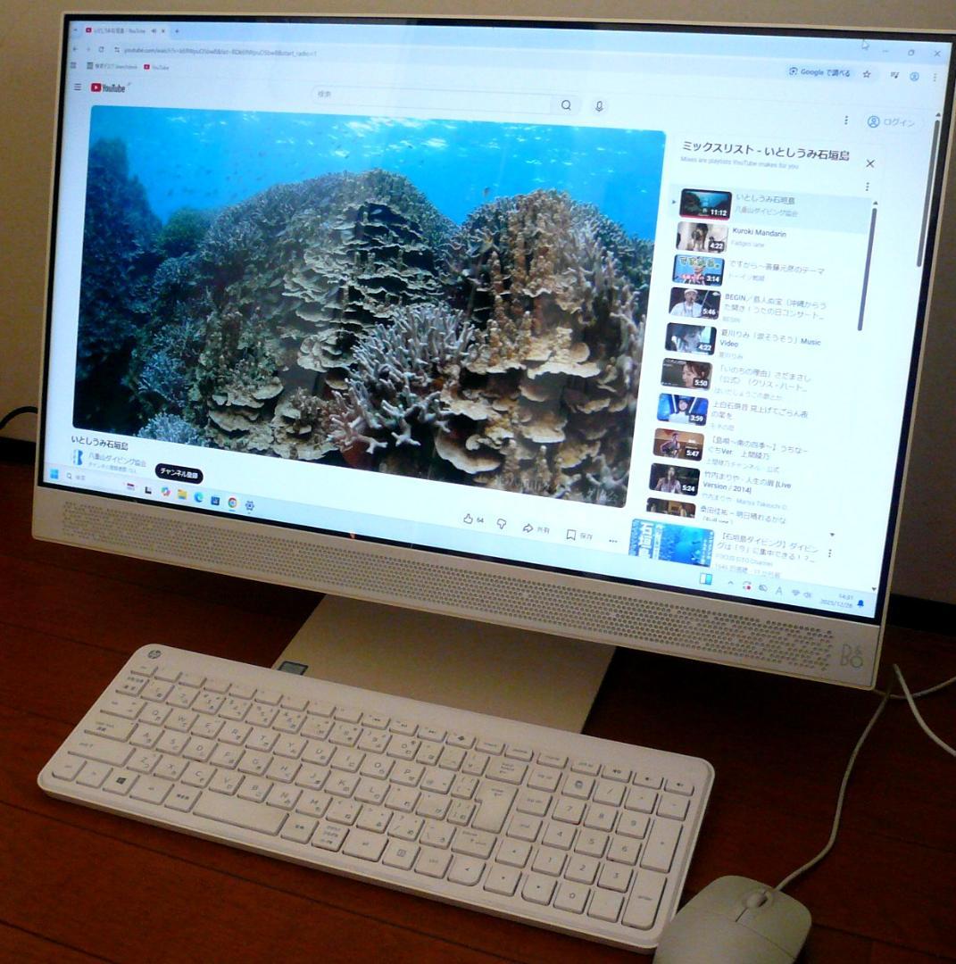 Windowsデスクトップ All-in-one PC 24-a153jp 8MB/1TB Win11 HP 23.8 in. All-In-One Desktop with Intel Core i3-N300, 8-Core CPU