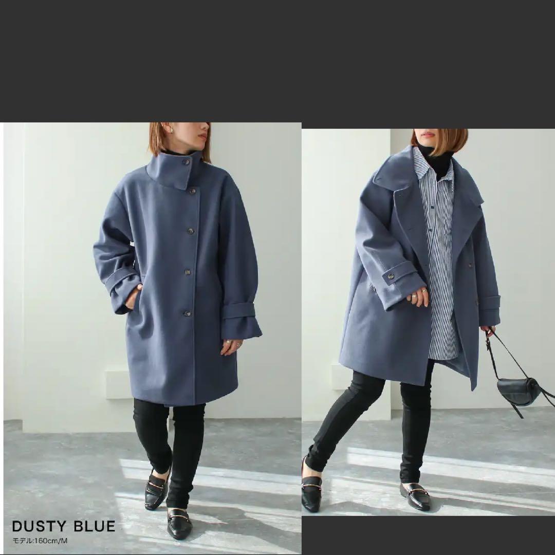 新品タグ付サイレント川口春奈着用CITEN スタンドカラー ポンチョ激似