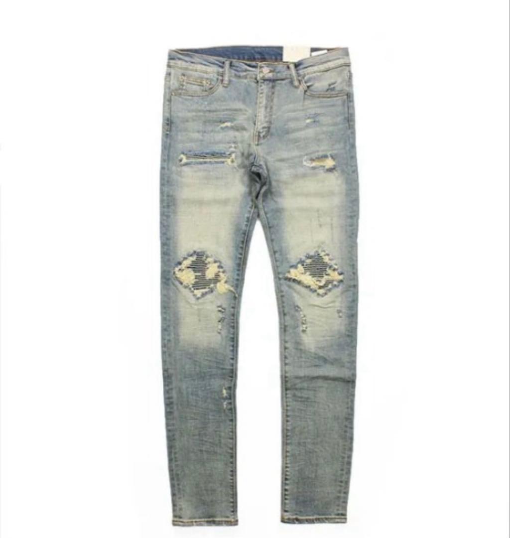 mnml ミニマル【新品未使用】ストレッチスキニーバイカーデニム 28