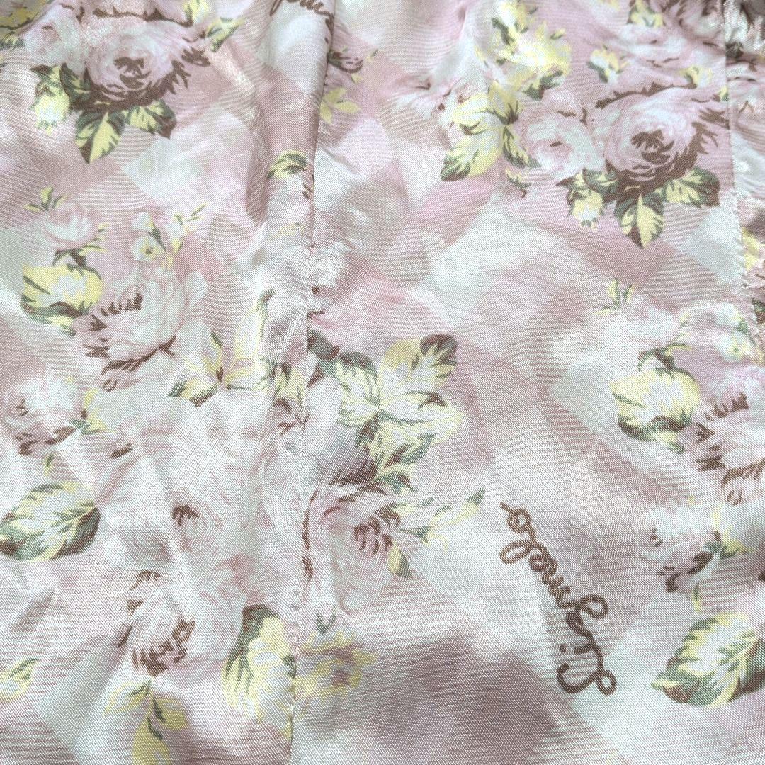 リズメロ ピーコート ダブルブレスト リボン フリル アイボリー