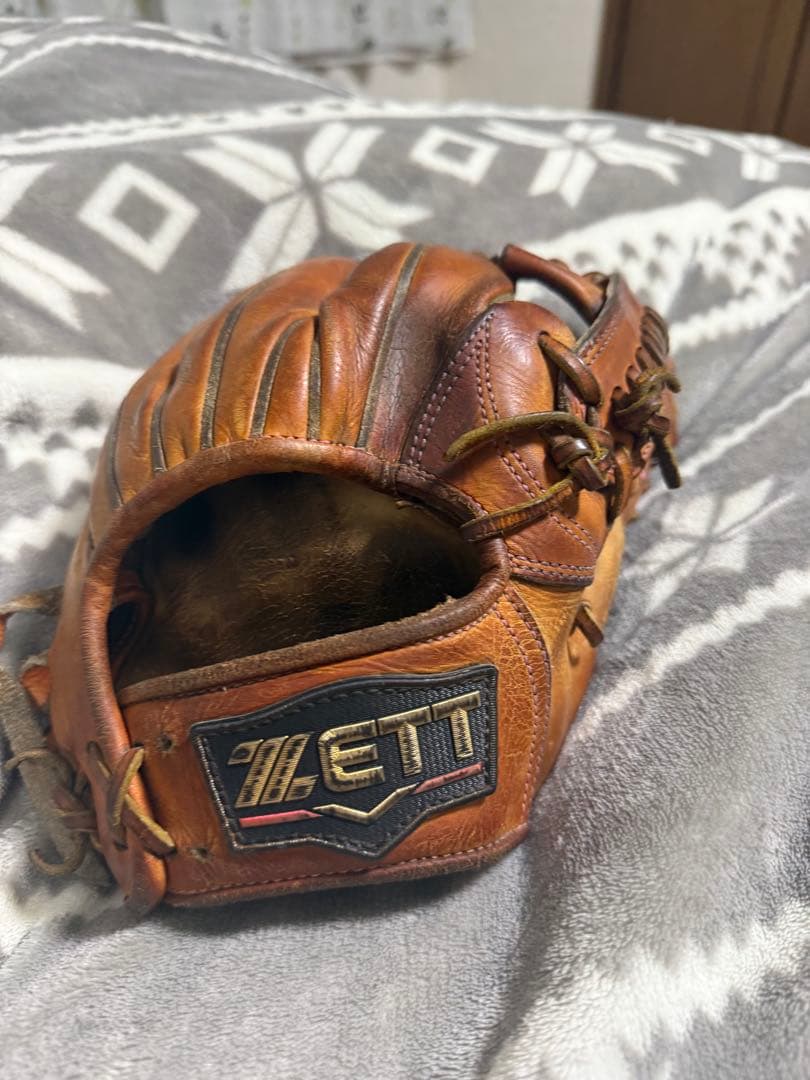 ZETT 硬式グローブ オレンジ ゼット（ZETT） 専用グラブ袋付き プロステイタス PROSTATUS 硬式用