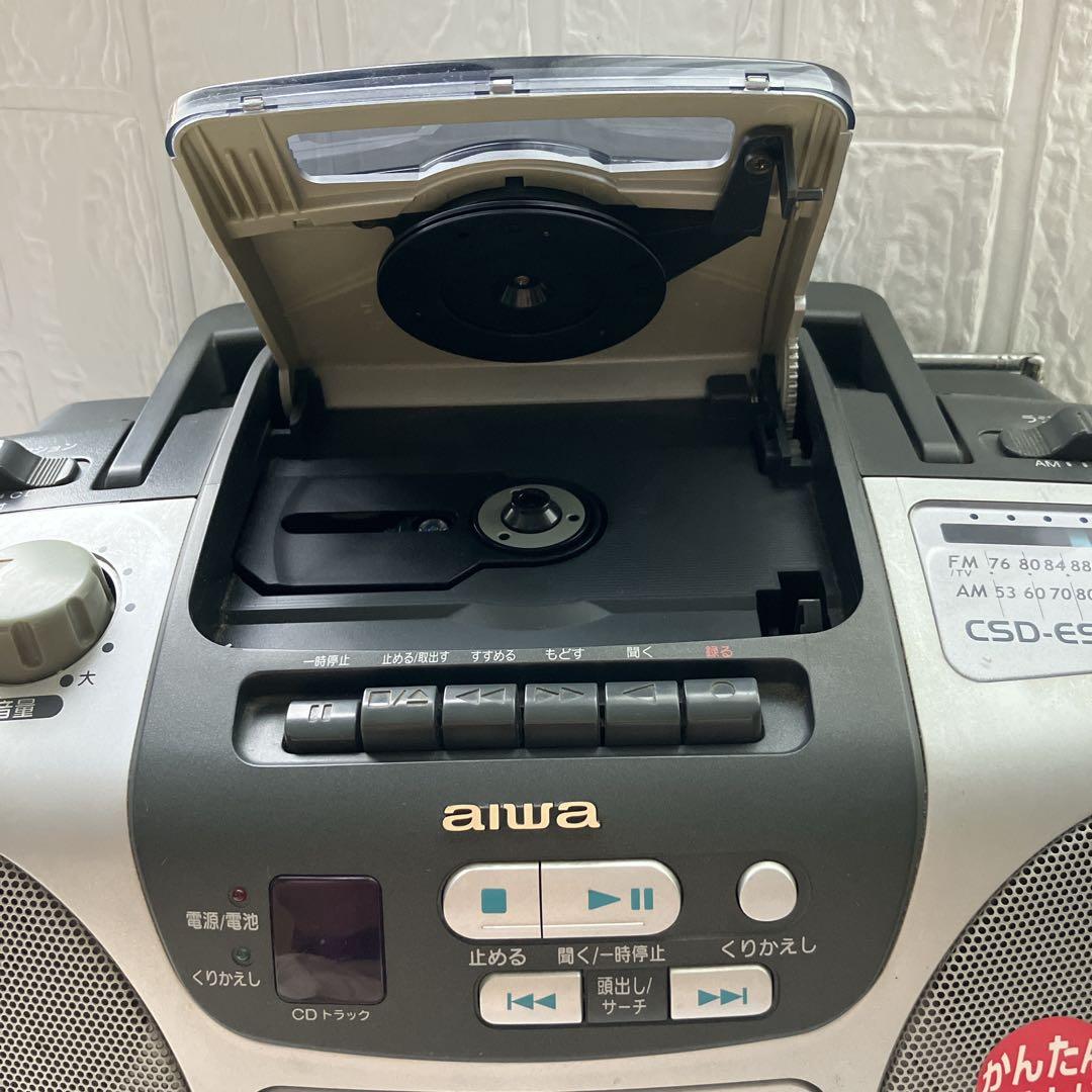アイワ aiwa CDラジカセ CSD ー ES 217 レトロ ラジオ CD - メルカリ