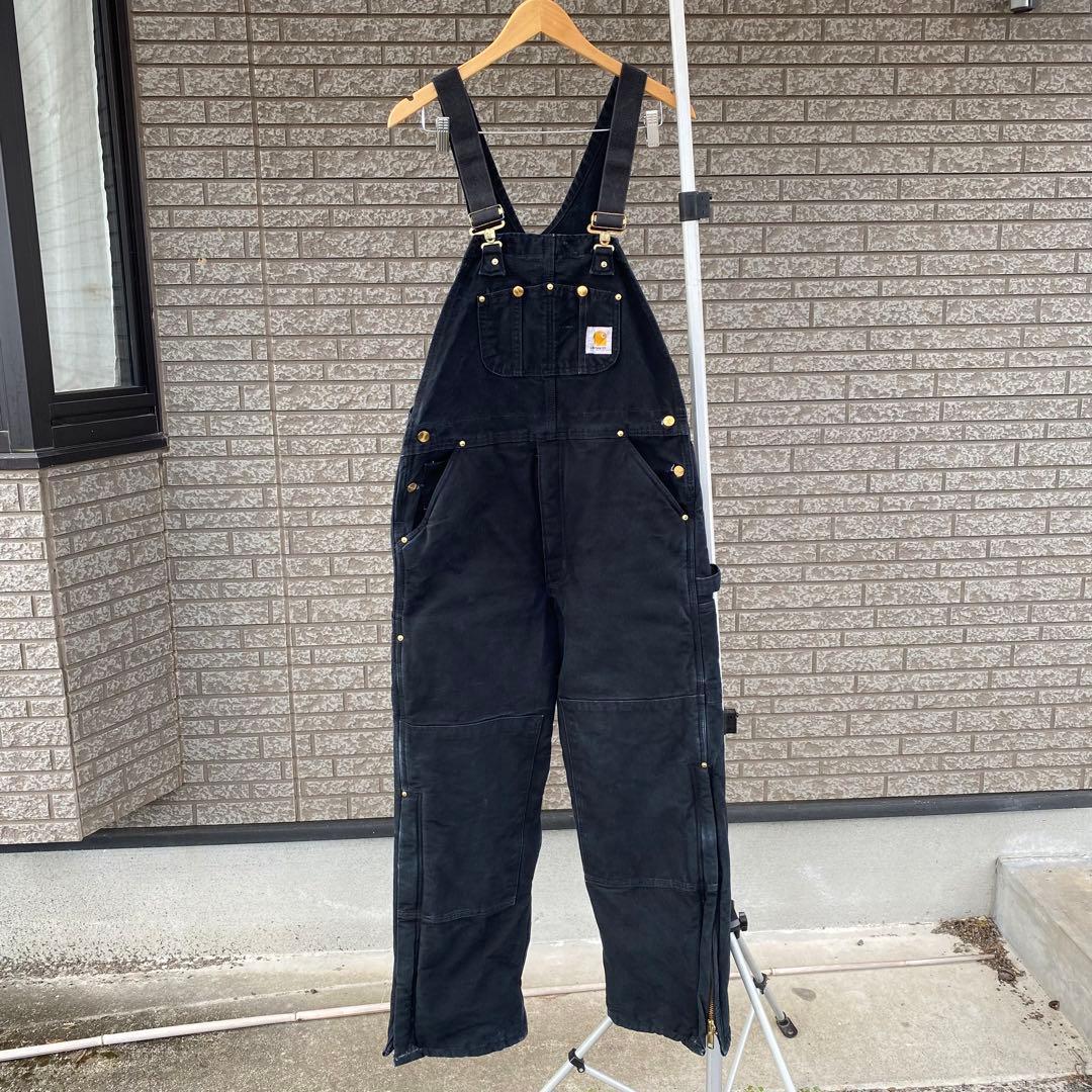 【入手困難】Carhartt USA製 ダブルニー オーバーオール 中綿 ダック Carhartt カーハート オーバーオール ダブルニー ダック 中綿入り 古着