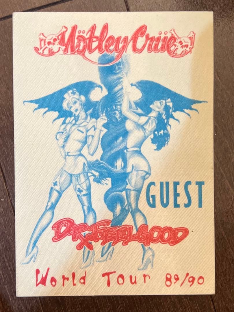 超レア　本物　Motley Crue ワールドツアー　バックステージパス　ゲスト Motley Crue Get Started in 1981 - 94.7 WCSX
