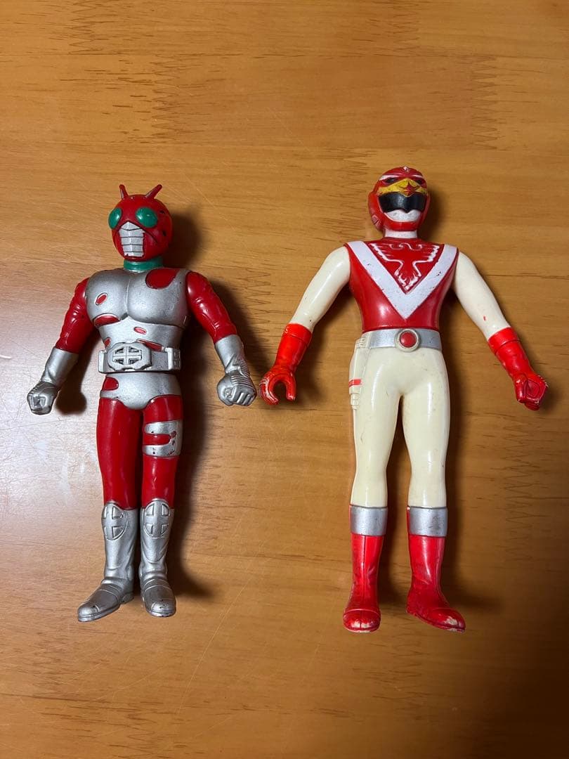昭和ソフビ 2体セット 仮面ライダーZX／レッドファルコン BANDAI 当時