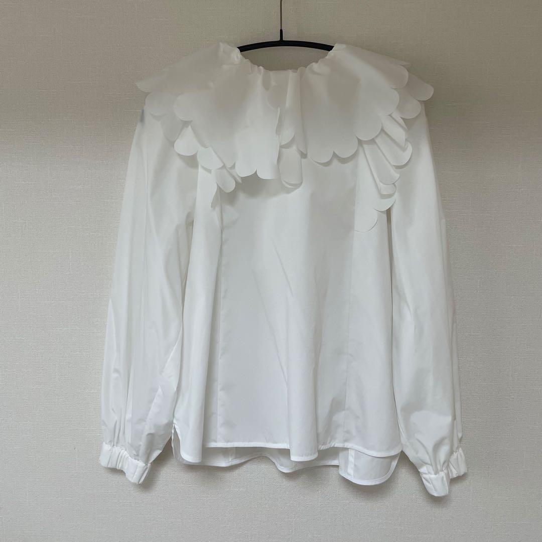 yori たっぷりスカラップブラウス 36