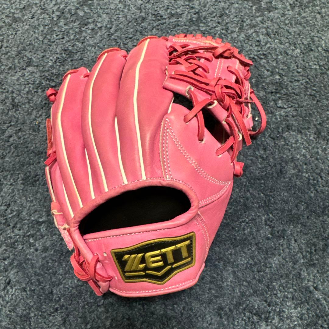 ZETT 硬式グローブ スペシャルオーダー　内野用　ピンク ZETT ゼット 一般硬式ピッチャー用グローブ ピンク - メルカリ