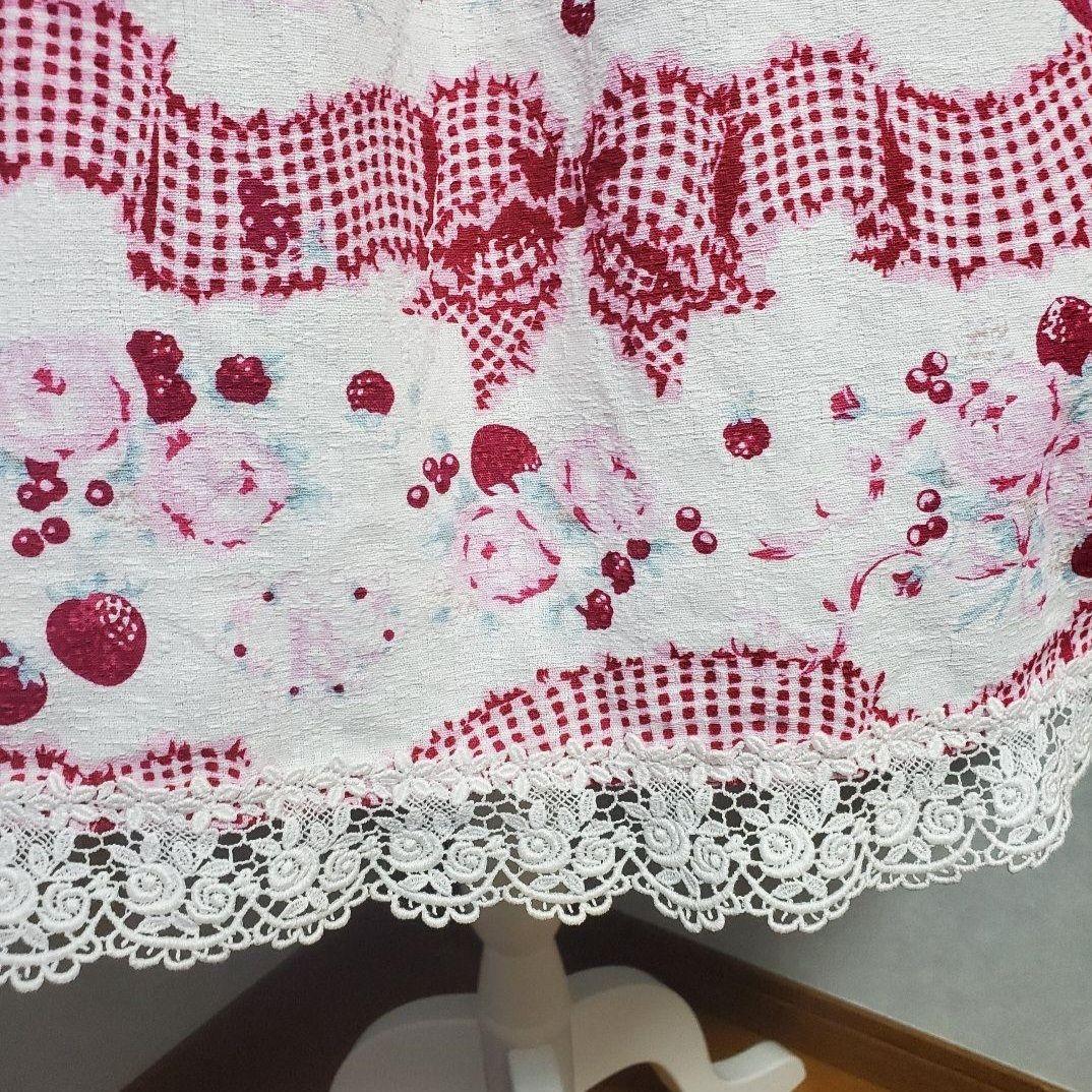 BABY, スウィートギンガムボーダーリボンリボンJSK KC セット オフ白