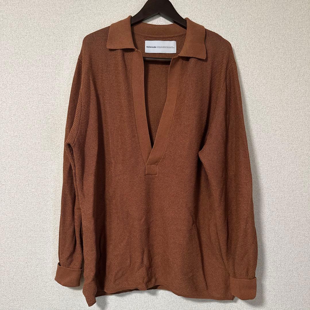 walenode スキッパーニット サイズ2 和紙 ウェルノード タグあり