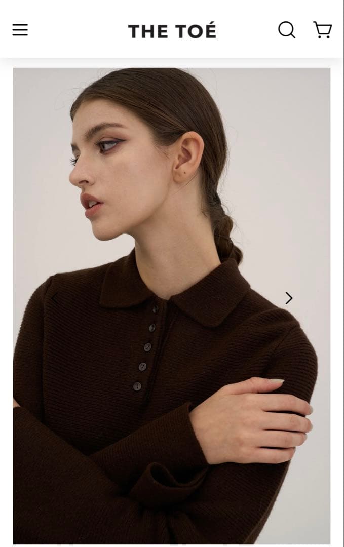 THE TOE ニットワンピースとジャケットセット ダークグレー The toe