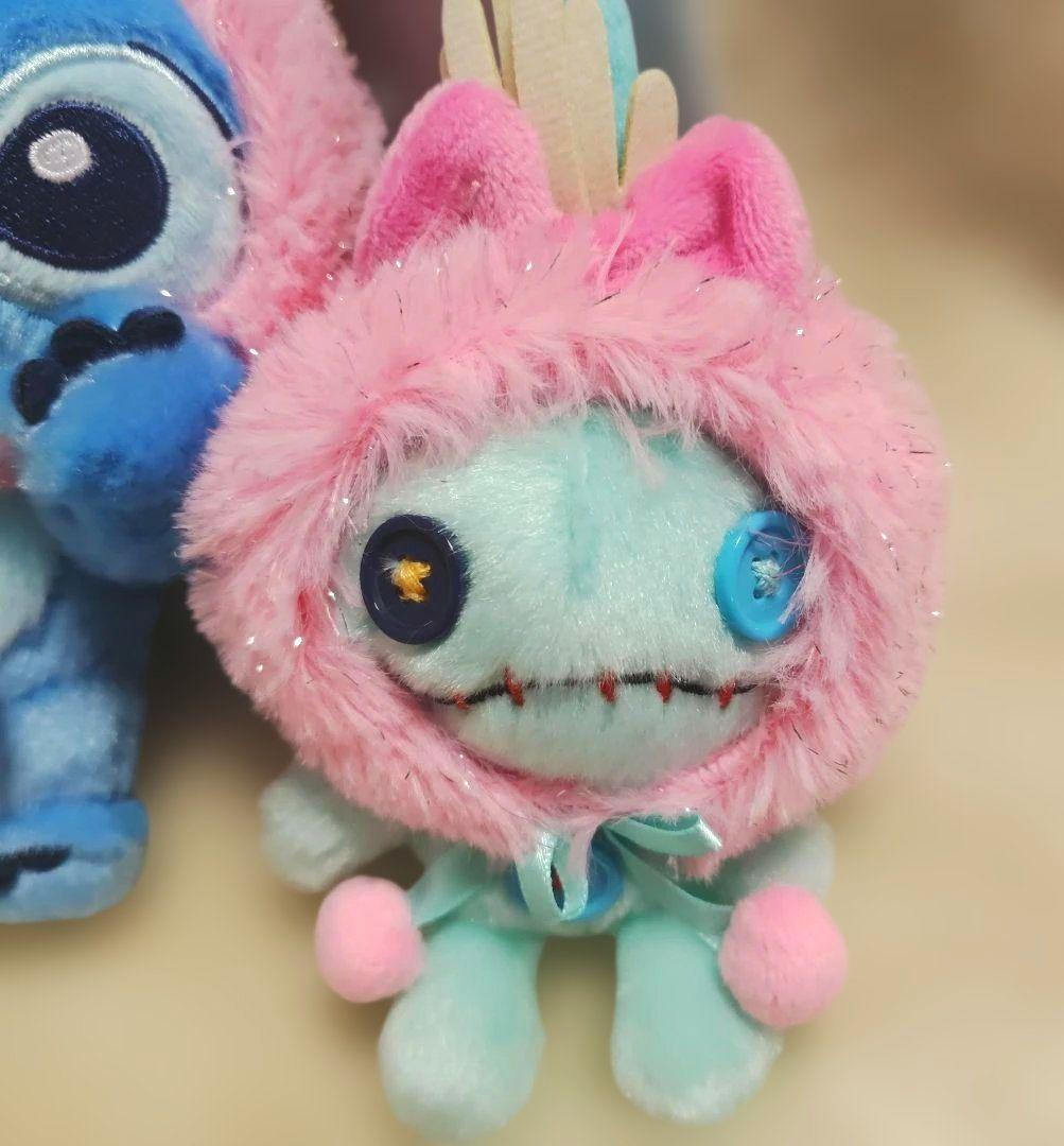 スティッチ＆スクランプ ぬいぐるみキーホルダー・キーチェーン