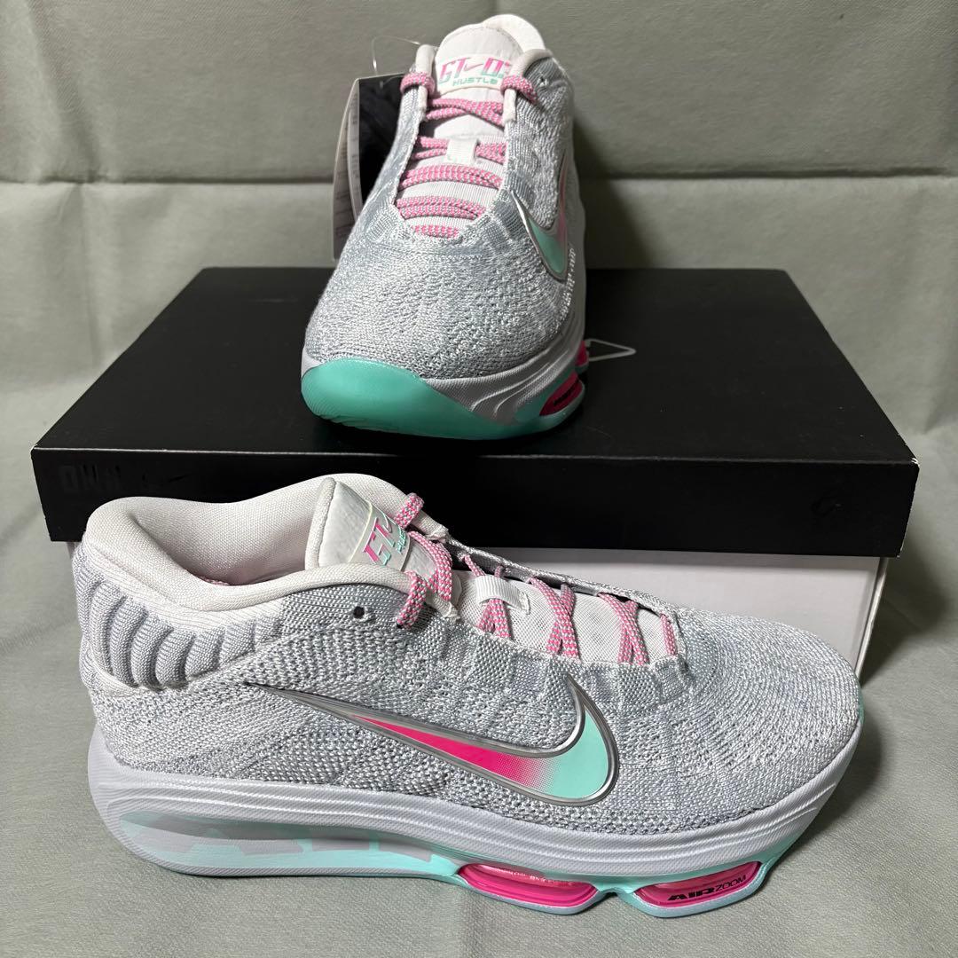 ナイキ G.Tハッスル3 グレー グリーン ピンク 緑 27.0 - メルカリ