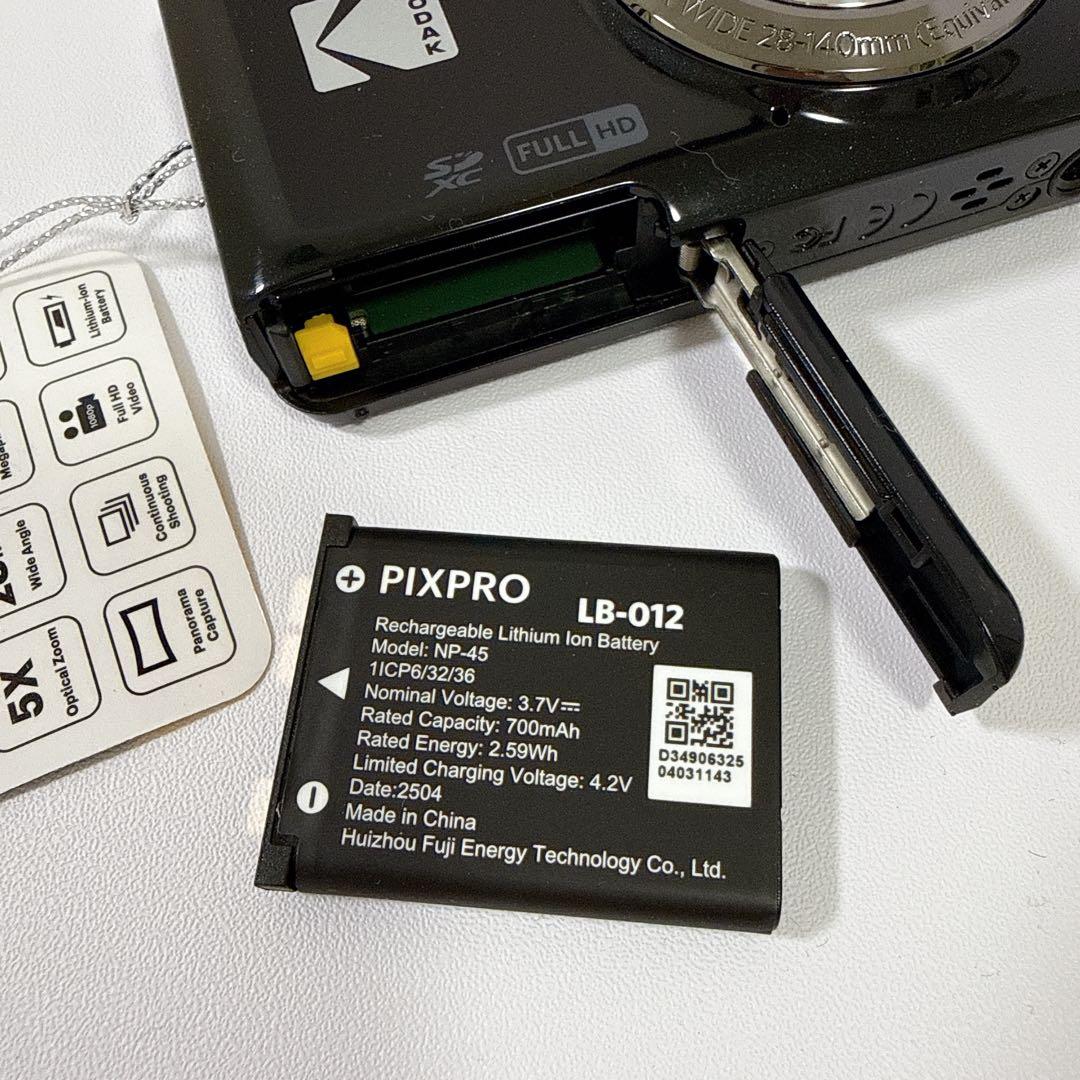 動作確認済み】Kodak PIXPRO FZ55 ブラック 黒 付属品完備 - メルカリ