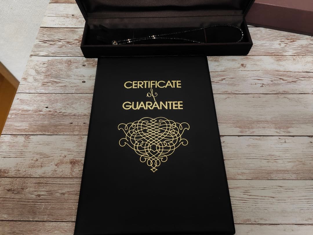 ブラックダイヤモンド ネックレス K18WG 20.0ct 磁気