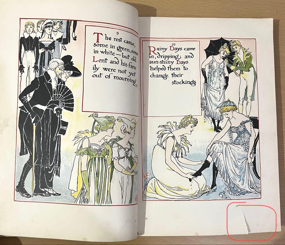 SALE! No441希少 アンティーク 古書 洋書 絵本 ウォルター・クレイン