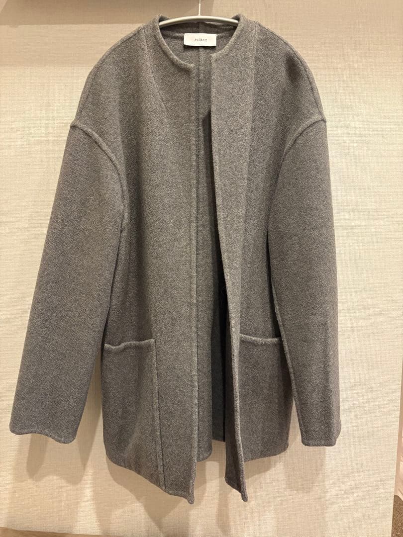 ASTRAETアストラット　ノーカラーコート ASTRAET（アストラット） コート アウター スタジアム リバーコート