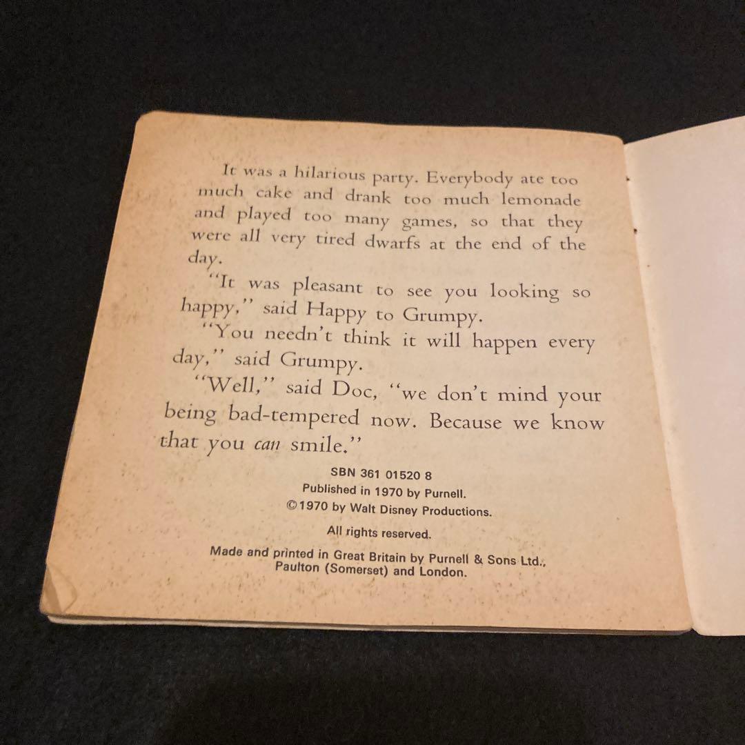 白雪姫のいない7人のこびと 英語 英国製 1970出版 ビンテージ 古本