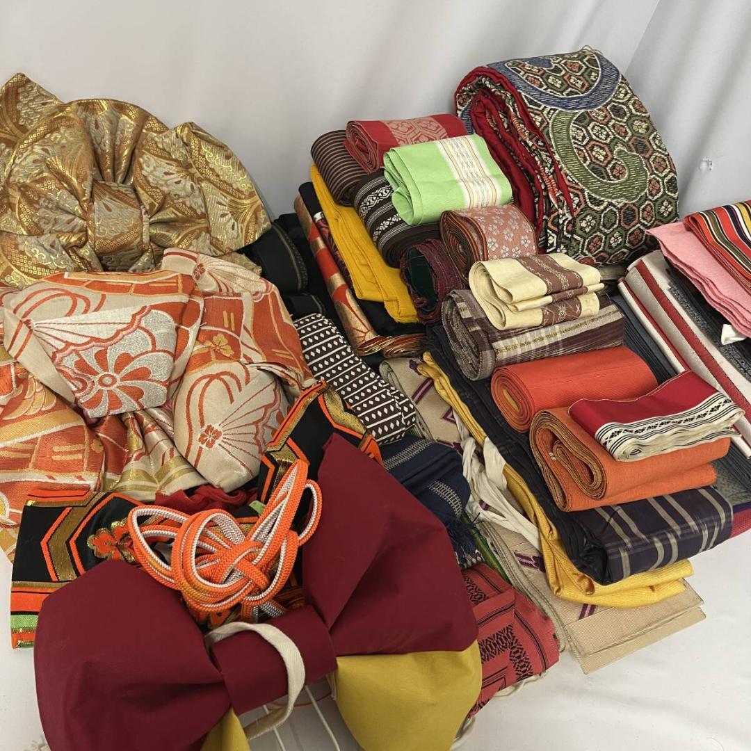 帯 まとめて 50点 半幅帯 角帯 細帯 子供帯 金彩 着物 和装 和服 正絹