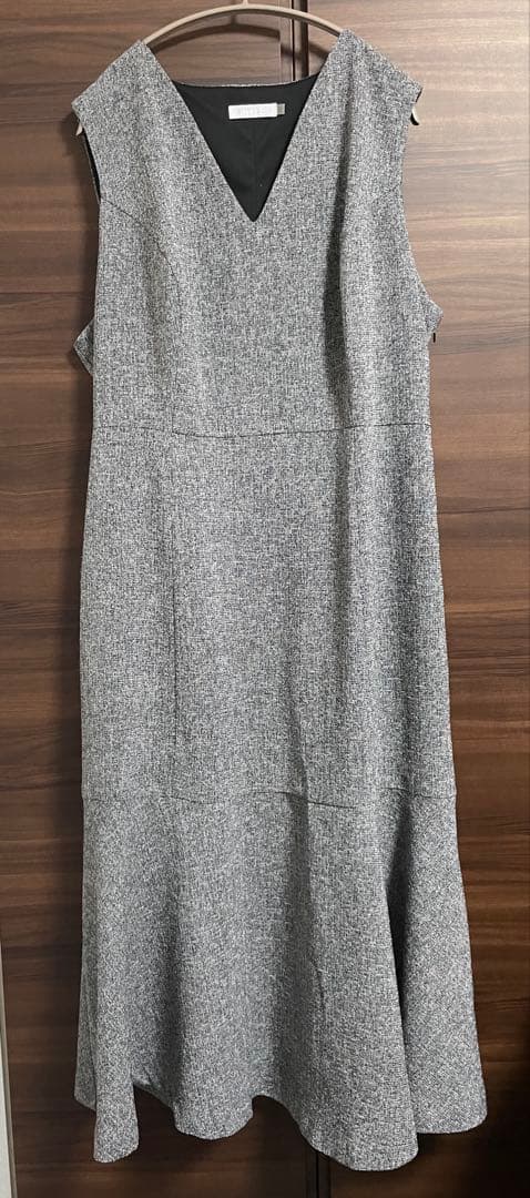 overE ツイードライクマーメイドワンピース ミックスブラック 102