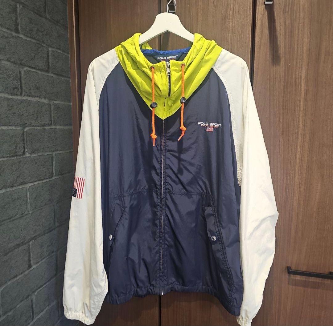 【SALE】Polo Sport フード付きナイロンジャケット POLO SPORT OG Windbreaker トリコ L ポロスポーツ ウインドブレーカー