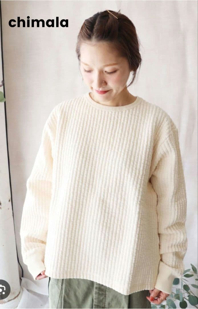 chimalaブリスター キルト クルーネック プルオーバー 　新品タグ付き 楽天市場】chimala チマラ ブリスター キルト クルーネック プル