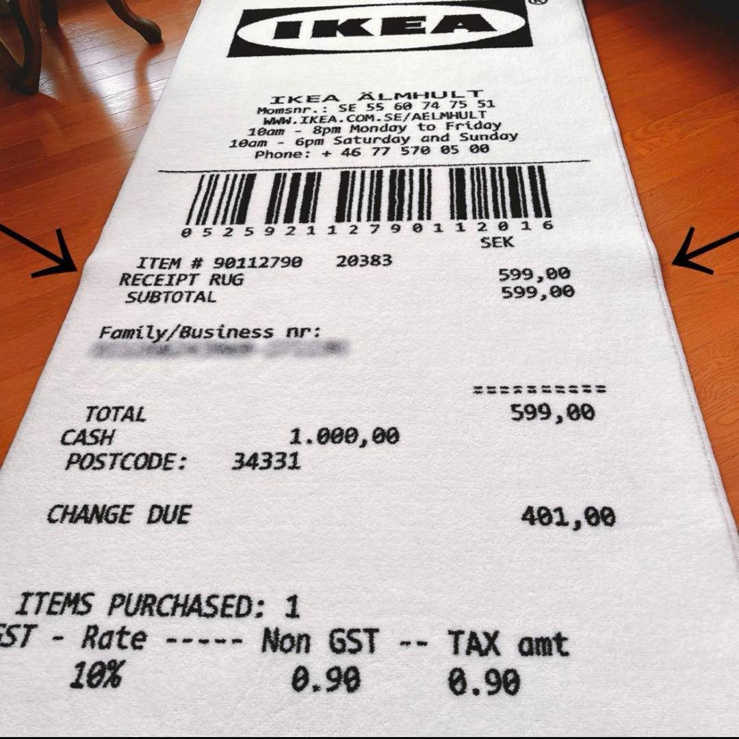 IKEA Virgil Ablohヴァージルアブローコラボ レシートラグ - メルカリ