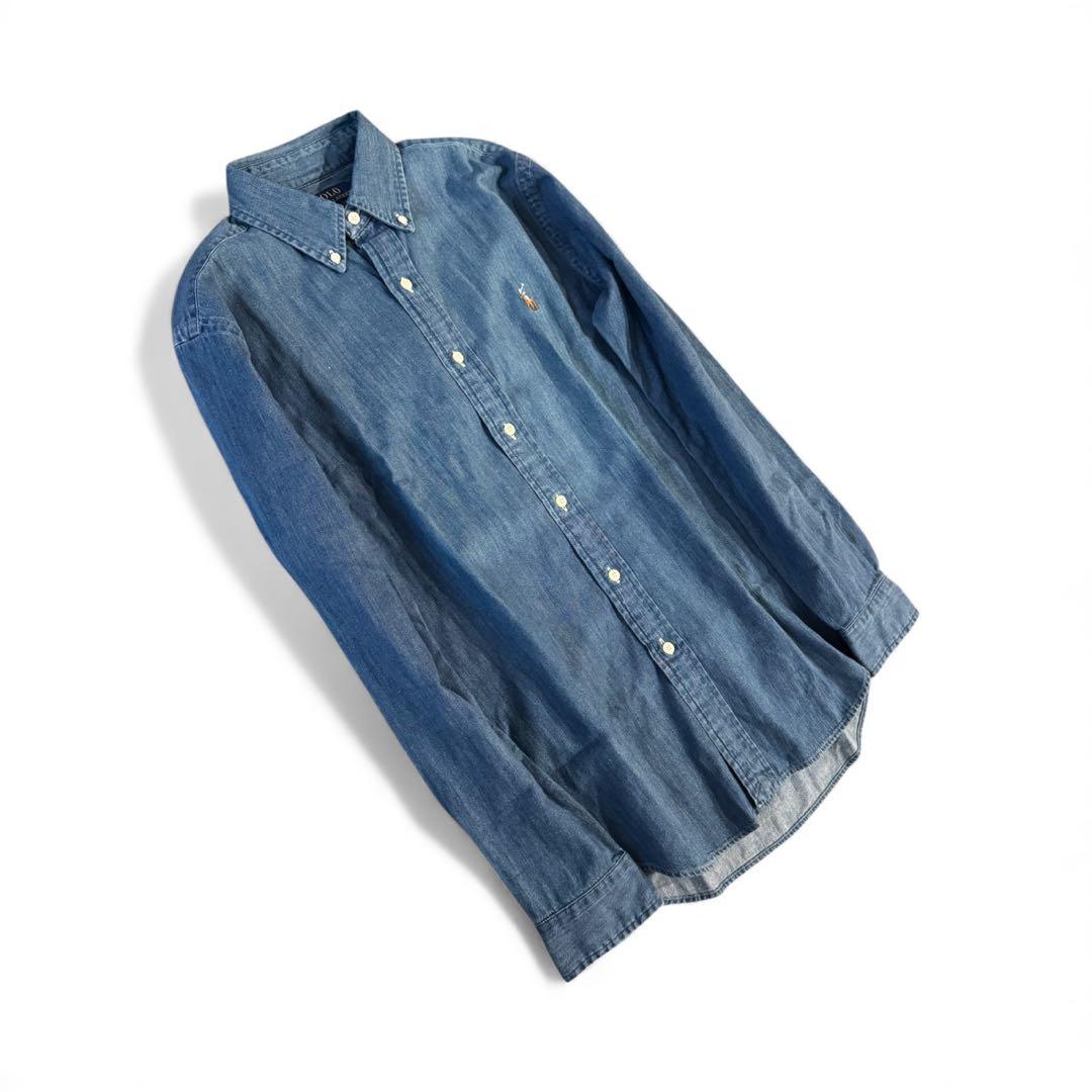 新品未着用】ポロラルフローレン大人気オーバーサイズダンガリーシャツ