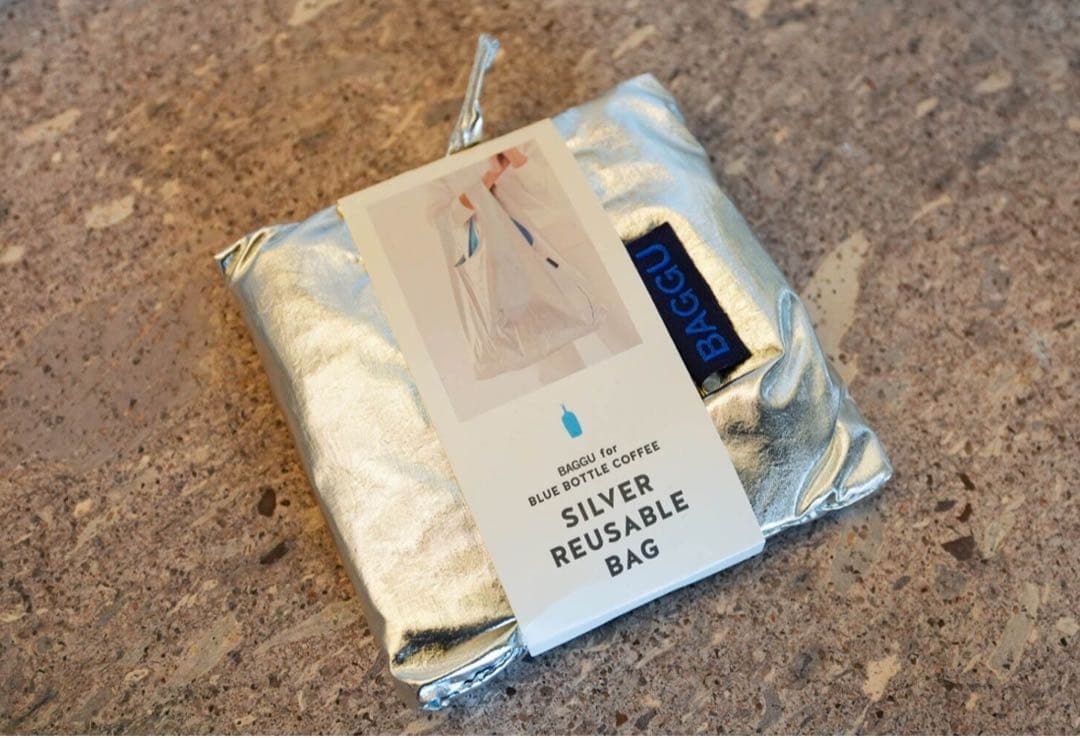 BAGGU×ブルーボトルコーヒー】リユーザブルバッグ(シルバー)高輪限定